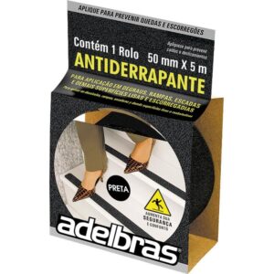Fita para Demarcacao de Solo Antiderrapante 50MMX5MTS Preta - Imagem 1