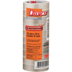 Fita Adesiva Durex Transparente 12MMX10M. - Imagem 1