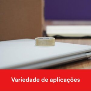Fita Adesiva Durex Transparente 12MMX10M. - Imagem 2
