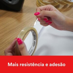 Fita Adesiva Durex Transparente 12MMX10M. - Imagem 4