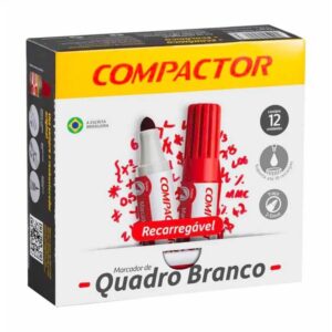 Pincel Quadro Branco Qb Recarregavel Vermelho - Imagem 1