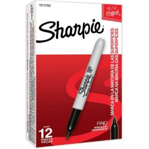 Pincel Marcador Permanente Sharpie Fino Preto - Imagem 2