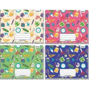 Caderno Caligrafia Capa Dura Decorado 48F 1/4 Broch.horiz. - Imagem 1
