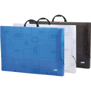 Maleta Plastica com Alca Dellofine A3 Azul - Imagem 3