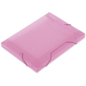 Pasta Aba Elastica Plastica Oficio 30MM Rosa Soft - Imagem 1