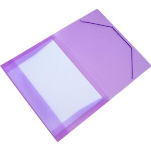 Pasta Aba Elastica Plastica Oficio Lilas Soft - Imagem 3