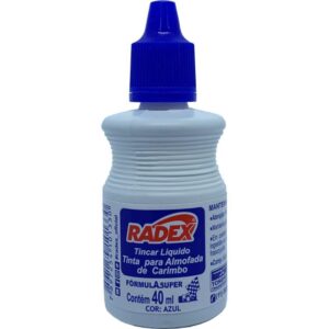 Tinta para Carimbo 40ML Azul - Imagem 2