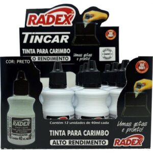 Tinta para Carimbo 40ML Preta - Imagem 2