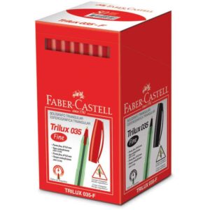 Caneta Esferografica Trilux Ponta Fina Vermelha - Imagem 1