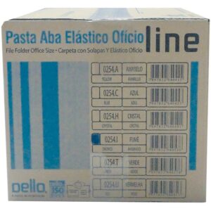 Pasta Aba Elastica Plastica Oficio Fume Delloline - Imagem 2