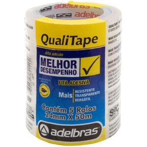 Fita para Empacotamento Qualitape 24MMX50M. Transparen - Imagem 1