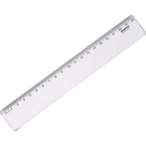 Regua de Poliestireno New Line Cristal 20CM. - Imagem 1