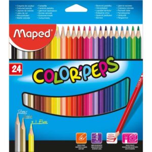 Lapis de Cor Triangular Color Peps Classico 24CORES - Imagem 1