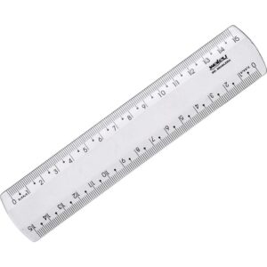 Regua de Poliestireno New Line Cristal 15CM. - Imagem 1