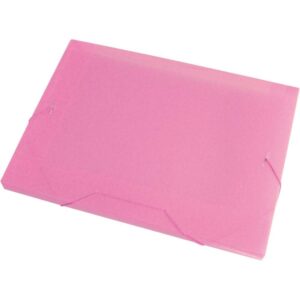 Pasta Aba Elastica Plastica Oficio 20MM Rosa - Imagem 1