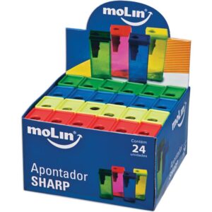 Apontador com Deposito Sharp 1 Furo Cores Sortidas - Imagem 1
