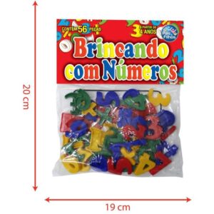 Brinquedo Pedagogico Brincando com Numeros 56 Pcs - Imagem 3