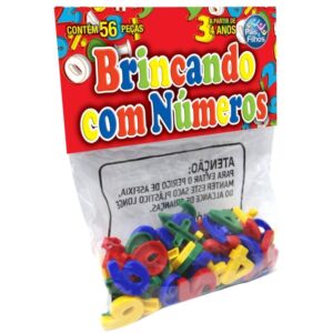 Brinquedo Pedagogico Brincando com Numeros 56 Pcs - Imagem 5
