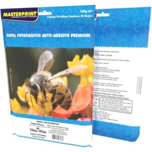 Papel Fotografico Inkjet A4 Glossy Adesivo 130G Premium - Imagem 1