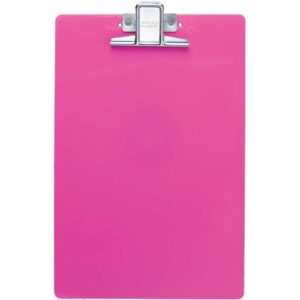 Prancheta Plastica A4 Super Metal Rosa - Imagem 1