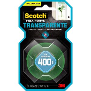 Fita Fixa Forte Silicone Transp/Verde 12MMX2M - Imagem 1
