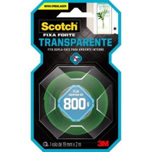 Fita Fixa Forte Silicone Transp/Verde 19MMX2M - Imagem 1