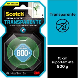 Fita Fixa Forte Silicone Transp/Verde 19MMX2M - Imagem 6