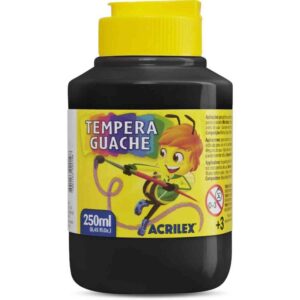 Tinta Guache 250ML Preto - Imagem 1
