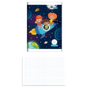 Caderno Quadriculado 1/4 1X1CM 40F Brochura Flexivel - Imagem 1