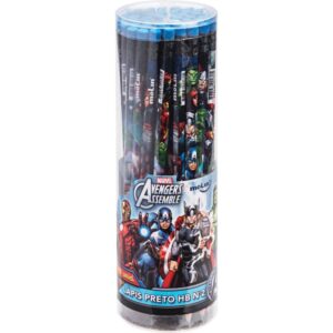 Lapis Preto Redondo Decorado Avengers Hb Nº2 C/Borracha - Imagem 1