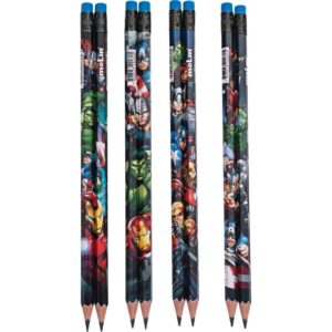 Lapis Preto Redondo Decorado Avengers Hb Nº2 C/Borracha - Imagem 2