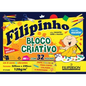 Bloco para Educacao Artistica Filipinho 8COR.325X235 120G 32 - Imagem 1