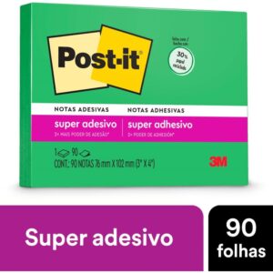 Bloco de Recado Post-It 657 Verde Recl. 76X102MM 90FLS - Imagem 2