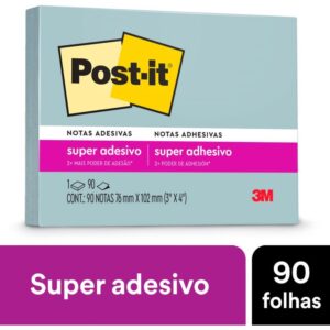 Bloco de Recado Post-It 657 Azul Recl. 76X102MM 90FL - Imagem 2