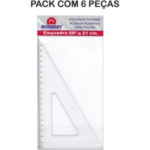 Esquadro Poliestireno 60 Graus 21CM - Imagem 1