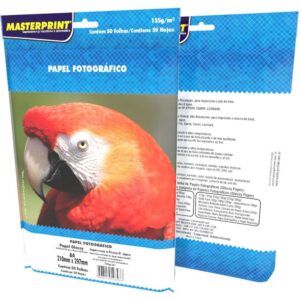 Papel Fotografico Inkjet A4 Glossy 135G - Imagem 1