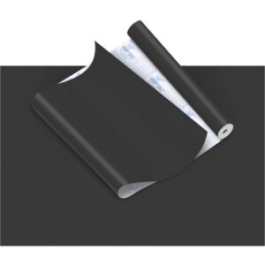Plastico Adesivo 45CMX10M PVC Fosco Preto - Imagem 1