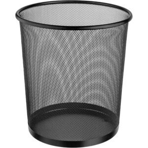 Lixeira para Escritorio Metal Redonda 12,5L Pt 26X28 - Imagem 1