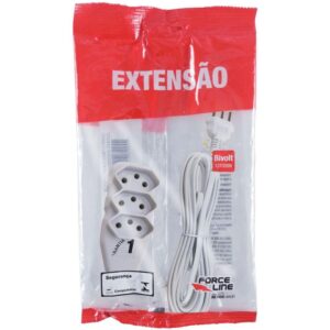 Extensao Eletrica Tripolar 5M 3 Tomadas Slim Br - Imagem 2