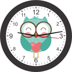 Relogio de Parede Redondo Pto Corujinha Vd 21,7C - Imagem 1