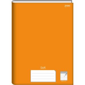 Caderno Quadriculado Univers. 1X1CM 96F Brochurao Laranja Cd - Imagem 1