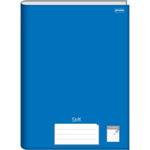 Caderno Caligrafia Capa Dura Stiff Azul 96FLS. Univ. Broch. - Imagem 1