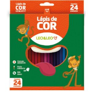 Lapis de Cor Sextavado Leo e Leo 24 Cores - Imagem 1