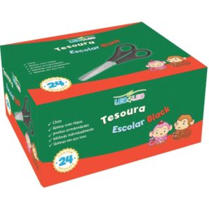Tesoura Escolar Preta 13CM - Imagem 1