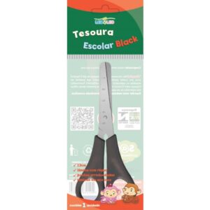 Tesoura Escolar Preta 13CM - Imagem 2