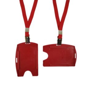 Cordao para Cracha Tecido Vermelho C/Pres. Jacare - Imagem 1