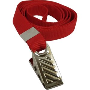Cordao para Cracha Tecido Vermelho C/Pres. Jacare - Imagem 2