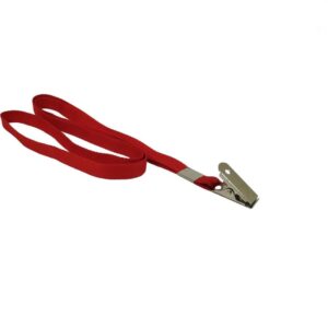 Cordao para Cracha Tecido Vermelho C/Pres. Jacare - Imagem 3