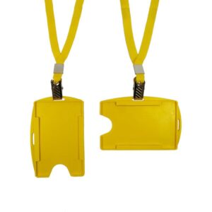 Cordao para Cracha Tecido Amarelo C/Pres. Jacare - Imagem 1