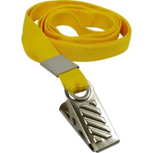 Cordao para Cracha Tecido Amarelo C/Pres. Jacare - Imagem 2